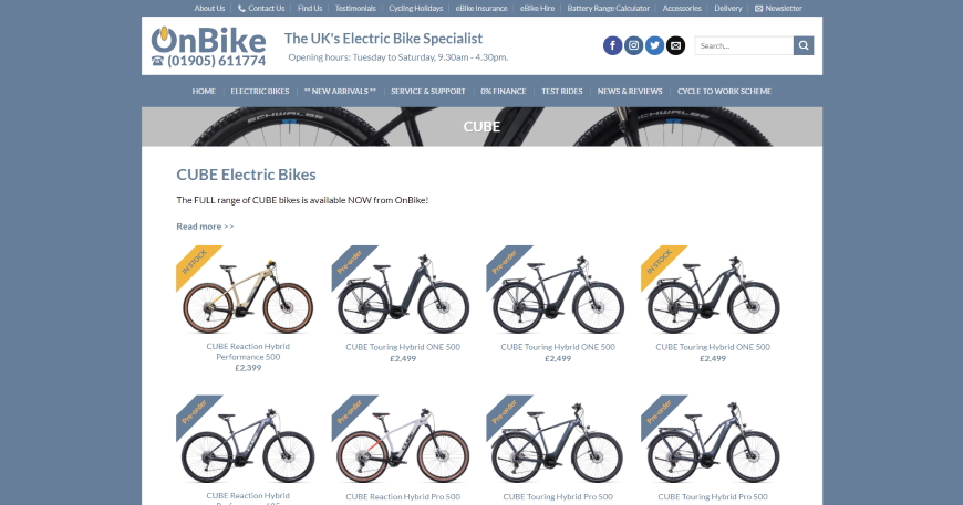 Cube Electric Bikes 2022