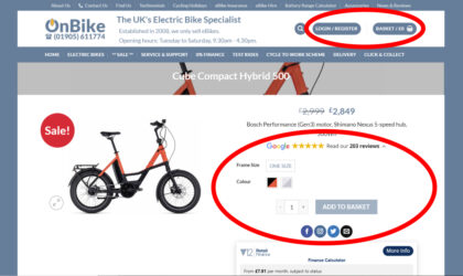 OnBike E-commerce news post