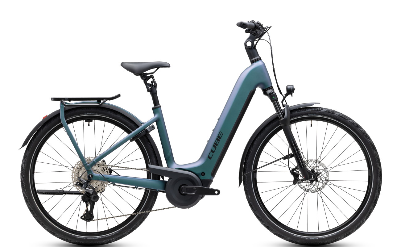 Cube Kathmandu Hybrid Pro easy entry - smaragdgrey